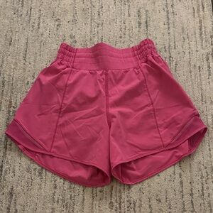lululemon athletica pink shorts high rise